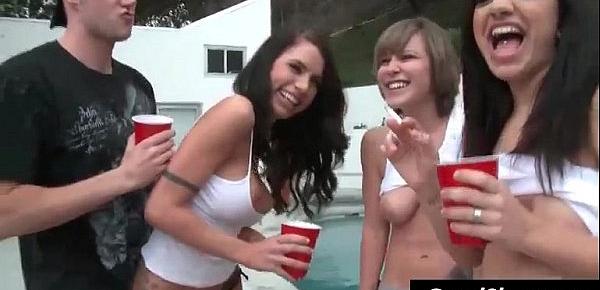  girls dancing topless at bbq